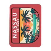 Nassau Bahamas Retro Emblem Magnet (Vertikal)