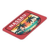 Nassau Bahamas Retro Emblem Magnet (Linke Seite)