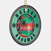 Nassau Bahamas Retro Reise Souvenir 1950er Keramik Ornament (Rechts)