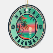 Nassau Bahamas Retro Reise Souvenir 1950er Keramik Ornament (Links)