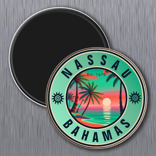 Nassau Bahamas Retro Seagull Souvenir 1950er Magnet