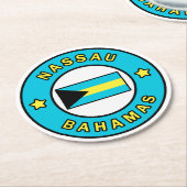 Nassau Bahamas Runder Pappuntersetzer (Angewinkelt)
