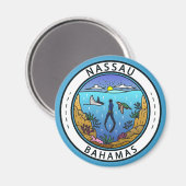 Nassau Bahamas Scuba Abzeichen Magnet (Vorderseite/Rückseite)