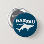 Nassau - Bahamas Shark Diving T - Shirt Button (Vorne & Hinten)