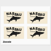 Nassau - Bahamas Shark Diving T - Shirt Rechteckiger Aufkleber (Blatt)