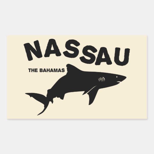 Nassau - Bahamas Shark Diving T - Shirt Rechteckiger Aufkleber (Vorderseite)