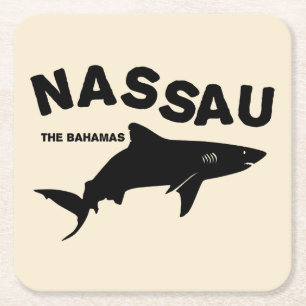 Nassau - Bahamas Shark Diving T - Shirt Rechteckiger Pappuntersetzer