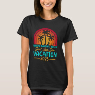Nassau Bahamas Strand Sand Meer Sonne Urlaub 2025 T-Shirt