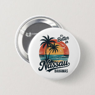 Nassau Bahamas Strand Sommer Button