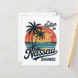 Nassau Bahamas Strand Sommer Feiertagspostkarte