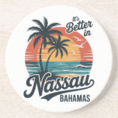 Nassau Bahamas Strand Sommer Getränkeuntersetzer (Vorne)