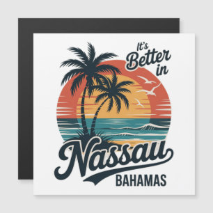 Nassau Bahamas Strand Sommer Magnetkarte