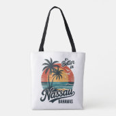 Nassau Bahamas Strand Sommer Tasche (Rückseite)