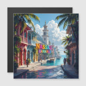 Nassau Bahamas Träumender Magnet (Vorne/Hinten)