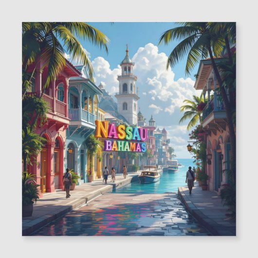 Nassau Bahamas Träumender Magnet (Vorderseite)