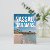 Nassau Bahamas Travel Art Postkarte (Stehend Vorderseite)