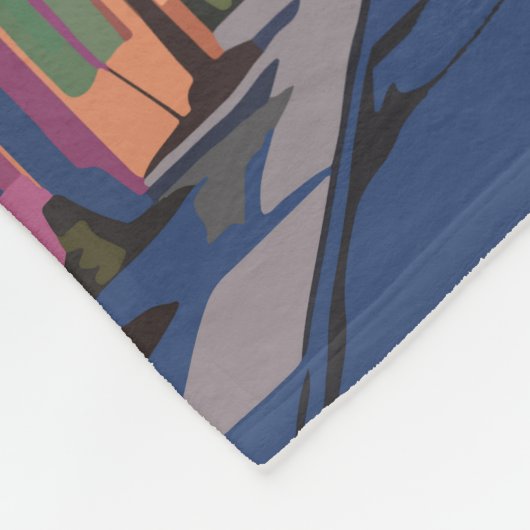 Nassau Bahamas Travel Art Vintag Fleecedecke (Ecke)