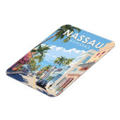 Nassau Bahamas Travel Art Vintag Magnet (Linke Seite)