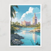 Nassau Bahamas Travel Place Illustration Postkarte (Vorderseite)