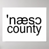 Nassau Landkreis Long Island Phonetische Rechtschr Poster (Vorne)