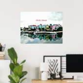 Nassau, landschaftliches Foto von Bahamas Poster (Heimbüro)