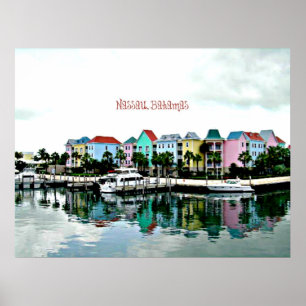 Nassau, landschaftliches Foto von Bahamas Poster