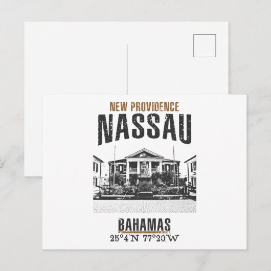 Nassau Postkarte (Vorne/Hinten)