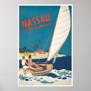 Nassau-Reiseposter Bahamas-Kunst Adolph Treidler Poster