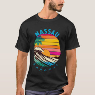 Nassau Retro Bahamas Beach im Stil der 80er Jahre T-Shirt