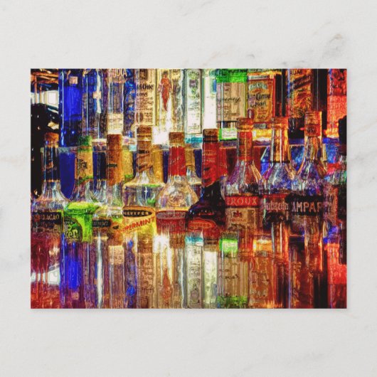 Nasse Bar Abstrakt Art Postkarte (Vorderseite)