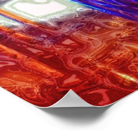 Nasse Bar Abstrakt Poster (Ecke)