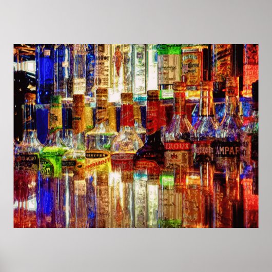 Nasse Bar Abstrakt Poster (Vorne)