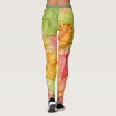 Nasse Blätter des Herbstes Leggings (Rückseite)