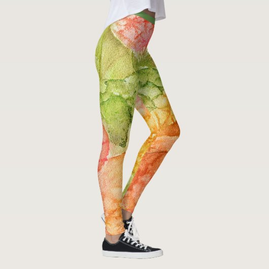 Nasse Blätter des Herbstes Leggings (Rechts)