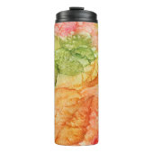 Nasse Blätter des Herbstes Thermosbecher (Vorderseite)