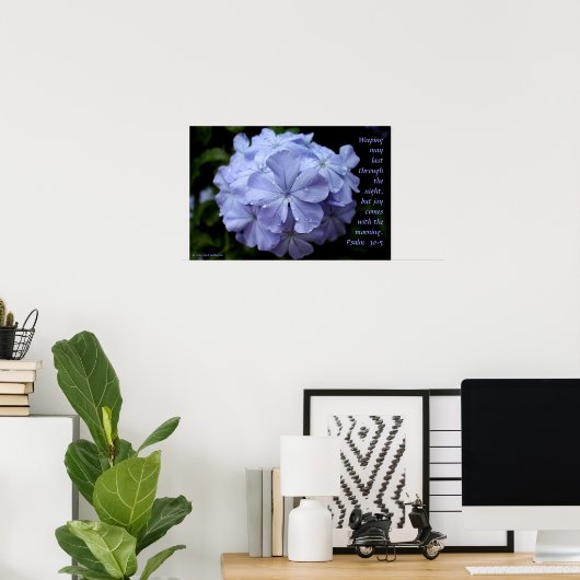 Nasse Blume Poster (Heimbüro)