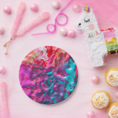 Nasse Farbe bunt abstrakte Kunstpalette Pappteller (Party)