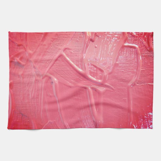 Nasse Farbe Korallen rosa Tropfen Textur Geschirrtuch (Horizontal)