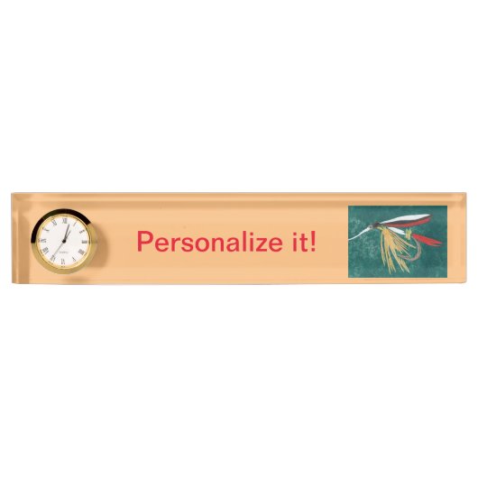 Nasse Fliege "der Forelle-Flosse", Fliege, die Namensplakette (Vorderseite)