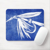 "Nasse Fly - Blue" Classic Foreut Fly Mousepad (Mit Mouse)