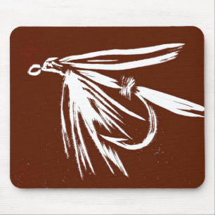 "Nasse Fly - Brown" Classic Trout Fly Mousepad
