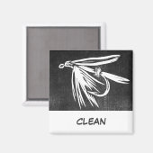"Nasse Fly" Dish Washer Status Magnet (Vorderseite/Rückseite)