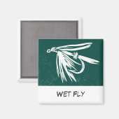 "Nasse Fly" Fliegenfischen Art Magnet (Vorderseite/Rückseite)