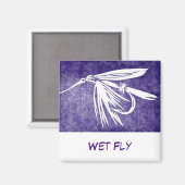 "Nasse Fly" Fliegenfischen Art Magnet (Vorderseite/Rückseite)