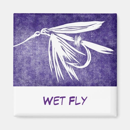 "Nasse Fly" Fliegenfischen Art Magnet (Vorne)