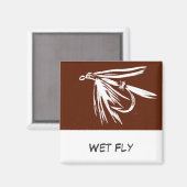"Nasse Fly" Fliegenfischen Art Magnet (Vorderseite/Rückseite)