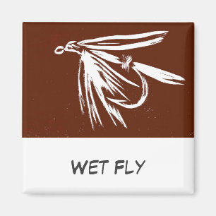 "Nasse Fly" Fliegenfischen Art Magnet