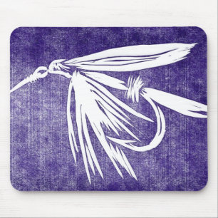 "Nasse Fly - Lila" Classic Trout Fly Mousepad