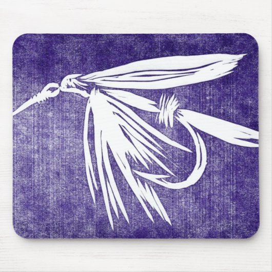 "Nasse Fly - Lila" Classic Trout Fly Mousepad (Vorne)