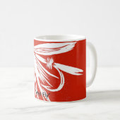 "Nasse Fly on red" Klassische Trout Fly Tasse (VorderseiteRechts)